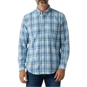 Vineyard Vines Performance Classic Fit Tucker shirt Light Blue plaid Men’s L